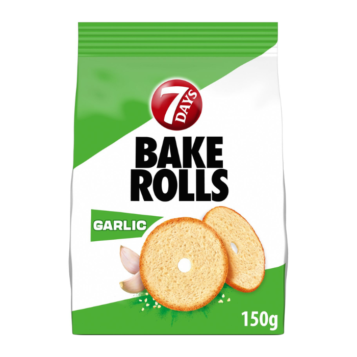 7 Days Bake Rolls mit Knoblauch, 160 g 7 Days Bake Rolls mit Knoblauch, 160 g