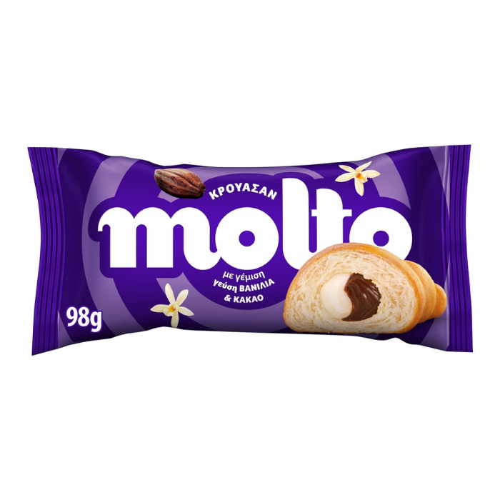 Molto Croissant mit Vanille : Kakao, 98 g Molto Croissant mit Vanille / Kakao, 98 g