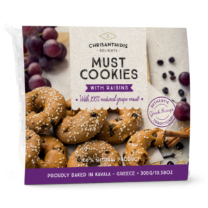 Chrisantides Moustokouloura Kekse mit Sesam und Korinthen