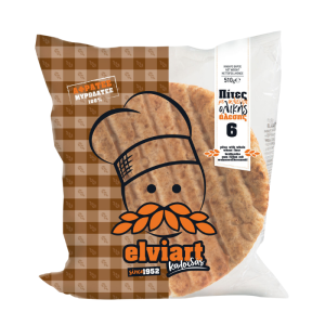 Elviart Pita Vollkorn pro 6 Stück Griechisches Pita-Gyros Traditionelles Pitabrot