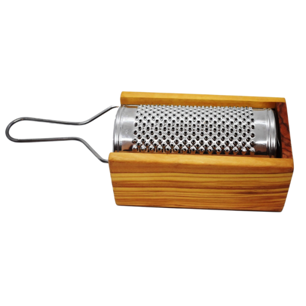 Olivenholz - Reibe mit Tablett