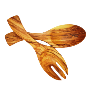 Olivenholz - Salat Set breit - 23 cm