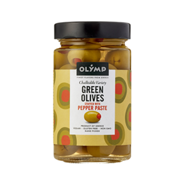 Olymp grüne Oliven mit Paprika