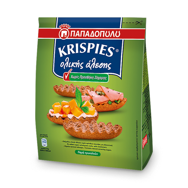 Papadopoulou Krispies Vollkorntoasts ohne Zuckerzusatz