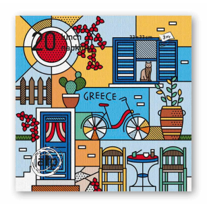 Griechische Servietten - Kafenio - 20 Stück
