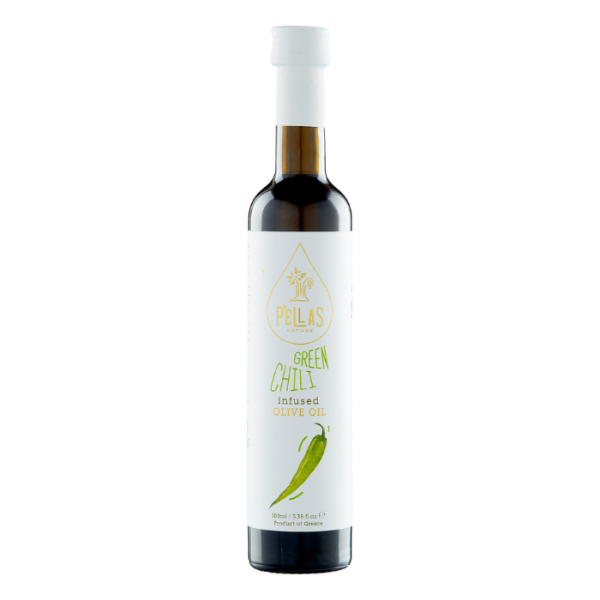 Pellas Olivenöl mit grünem Chili