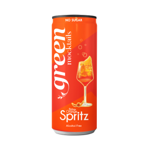 Green mocktail bitter orange spritz