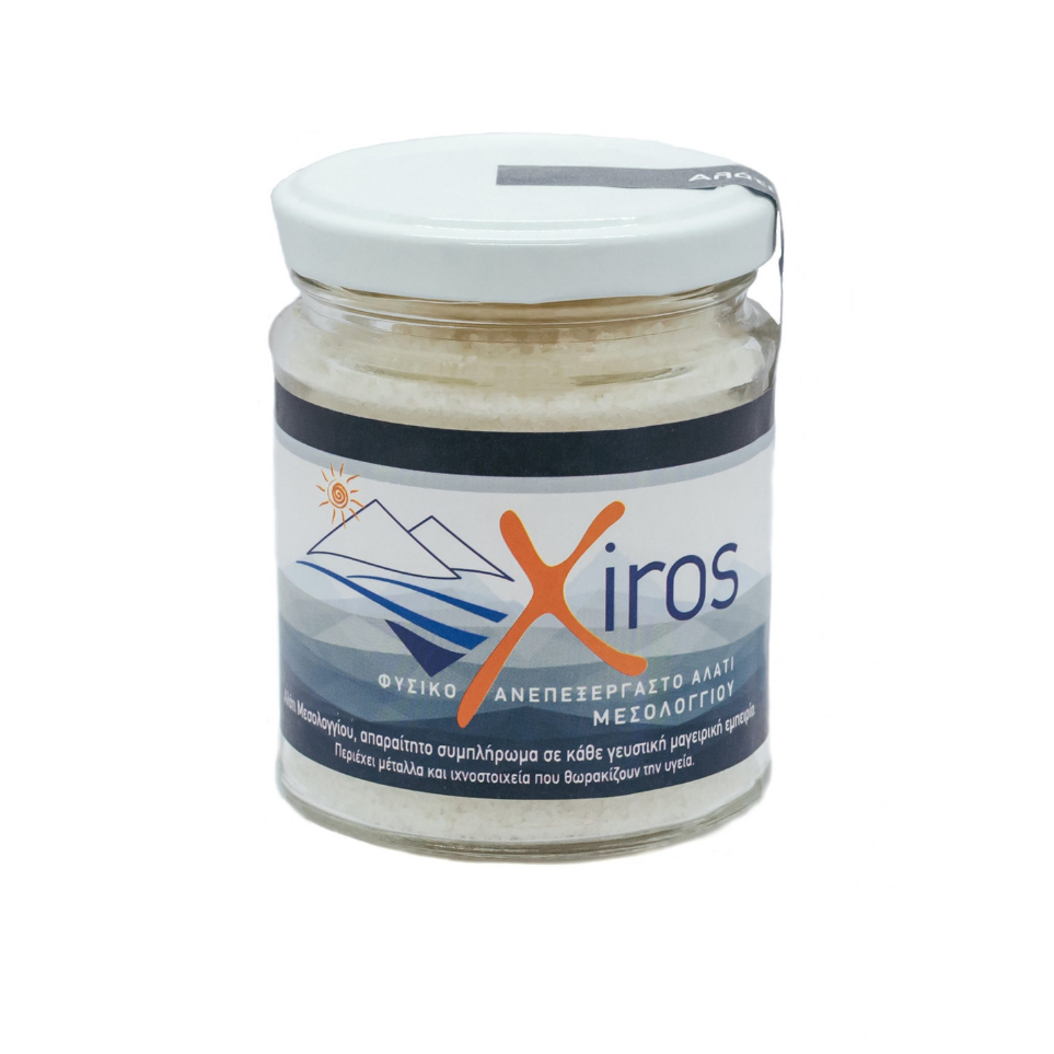 Xiros Mesologgiou Meersalz fein, 180 g Xiros Mesologgiou Meersalz fein, 180 g