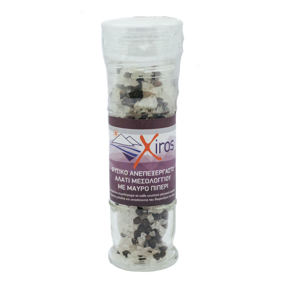Xiros Mesologgiou Salz-Pfeffer-Mischung, 85 g Xiros Mesologgiou Salz-Pfeffer-Mischung, 85 g