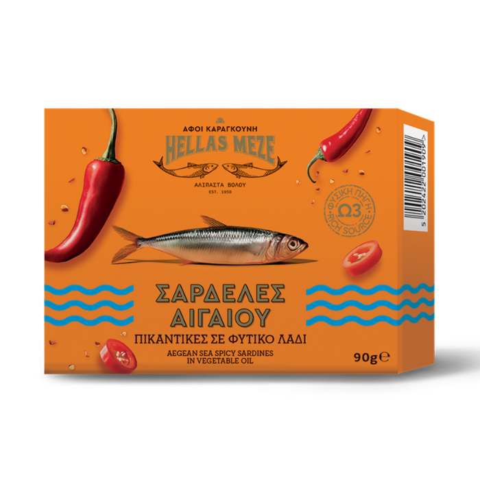 Hellas Meze Sardinen pikant, 90 g Hellas Meze Sardinen pikant, 90 g