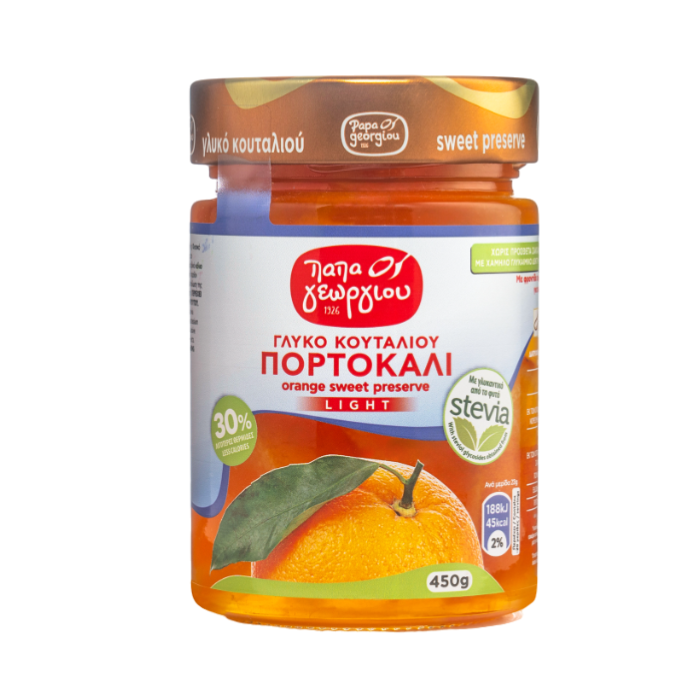 Papageorgiou Glyko Koutaliou Stevia-Orange, 450 g Papageorgiou Glyko Koutaliou Stevia-Orange, 450 g