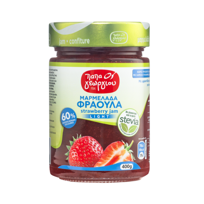 Papageorgiou Konfitüre Erdbeere mit Stevia, 400 g Papageorgiou Konfitüre Erdbeere mit Stevia, 400 g