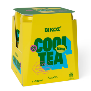 Vikos Cool Tea Zitrone, 4 x 330 ml